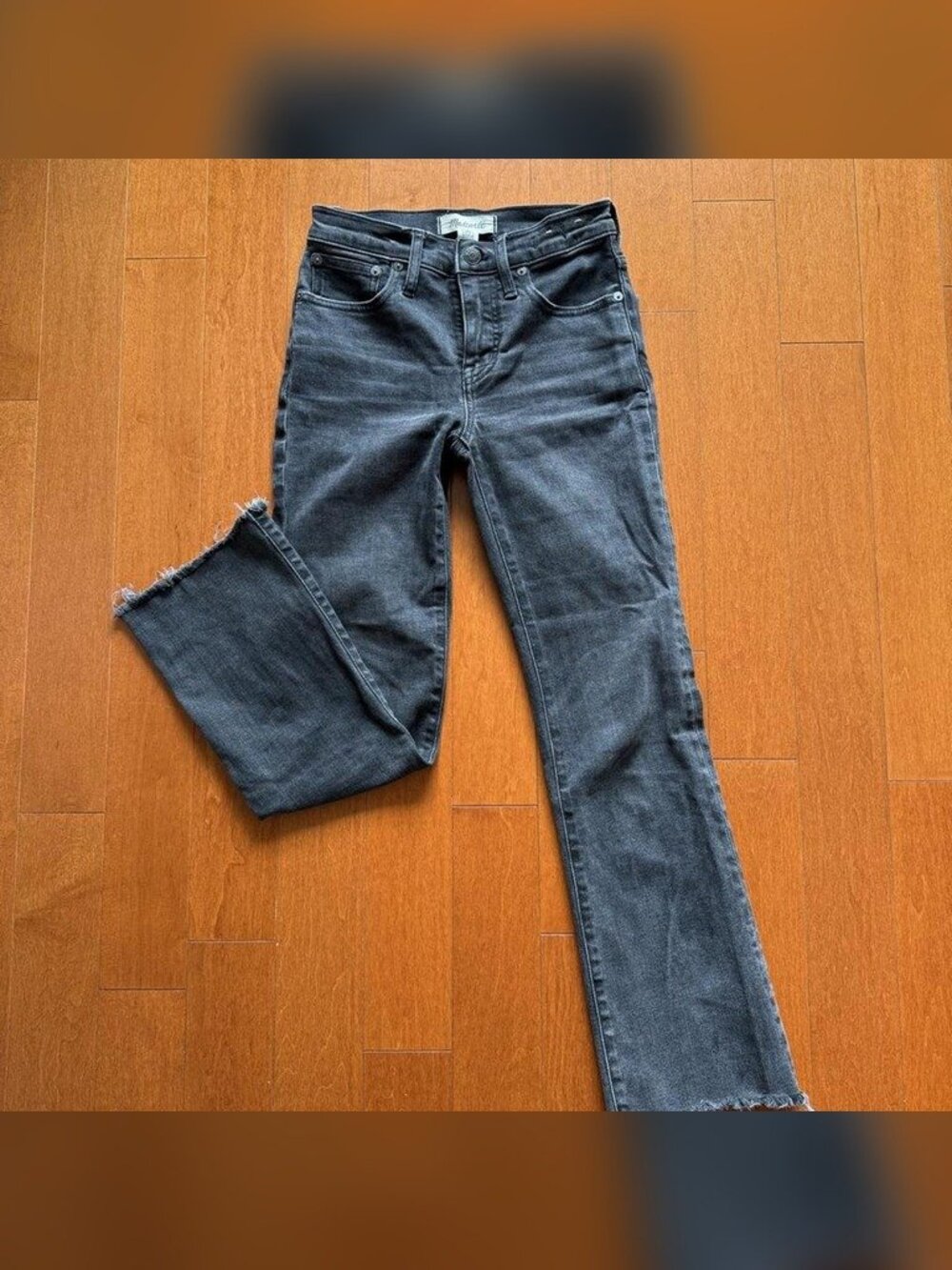 Madewell Mid-Rise Kick Out Jeans, Washed Black, 23